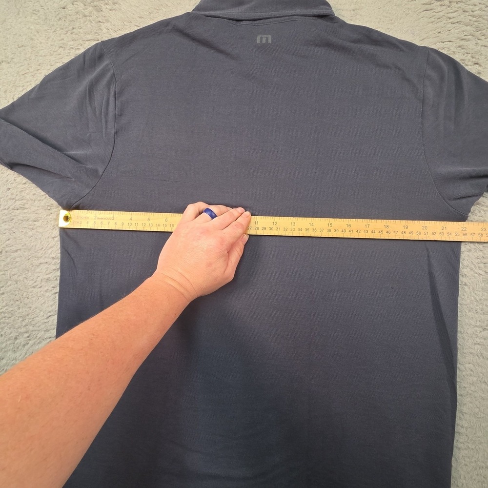Travis Mathew Shirt Mens L Golf Polo Grey Pima Stretch Preppy Performance Tennis - Picture 10 of 14